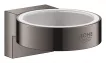 Set dozator sapun Grohe 41028A00, Selection, include suport 41027A00, fixare ascunsa, montare pe perete, lucios, grafit