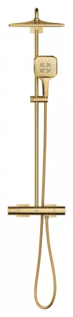Sistem de dus Grohe 26837GL0, SmartActive Cube, aparent, termostat, 310 mm, 1 functie, lucios, auriu