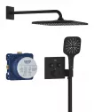 Sistem de dus Grohe 34865KF0, SmartControl Cube, incastrat, termostat, 310 mm, 1 functie, mat, negru
