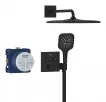 Sistem de dus Grohe 34865KF0, SmartControl Cube, incastrat, termostat, 310 mm, 1 functie, mat, negru