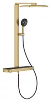 Sistem de dus Grohe 100962GN00 SPA Aqua Pure, termostat, palarie dus 400 mm, 3 functii para dus, auriu mat