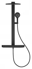 Sistem de dus Grohe 101680KF00 SPA Aqua Pure, termostat, palarie dus 360 mm, 3 functii para dus, negru mat