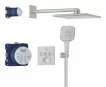 Sistem dus Grohe 34864DC0, SmartControl 310 Cube, incastrat, termostat, 310 mm, 2 functii, mat, otel satinat
