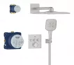 Sistem dus Grohe 34864DC0, SmartControl 310 Cube, incastrat, termostat, 310 mm, 2 functii, mat, otel satinat