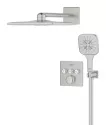 Sistem dus Grohe 34864DC0, SmartControl 310 Cube, incastrat, termostat, 310 mm, 2 functii, mat, otel satinat