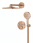 Sistem dus Grohe 34863DA0, SmartControl 310, incastrat, termostat, 310 mm, 2 functii, lucios, cupru