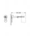 Suport cadru WC Grohe 3855800M, Rapid SL/SLX, ajustabili, 2 bucati, otel