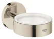 Suport Grohe 40369BE1, Essentials, pahar sau savoniera, fixare ascunsa, lucios, nickel