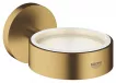 Suport Grohe 40369GN1, Essentials, pe perete, metal, mat, auriu