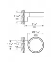 Suport Grohe 41027AL0, Selection, montare pe perete, fixare ascunsa, mat, grafit