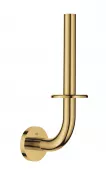 Suport hartie igienica Grohe 40385GL1, Essentials, montare pe perete, 1 rola, fixare ascunse, lucios, auriu