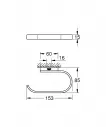 Suport hartie igienica Grohe 41068DL0, Selection, 1 rola, montare pe perete, fixare ascunsa, mat, cupru