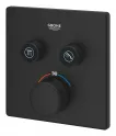 Unitate comanda Grohe 102166KF00, SmartControl Cube, aparenta, termostat, 2 iesiri, necesita valva, mat, negru