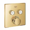 Unitate comanda Grohe 29124GL0, SmartControl, termostat, 2 iesiri, necesita valva, lucios, auriu
