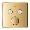 Unitate comanda Grohe 29124GL0, SmartControl, termostat, 2 iesiri, necesita valva, lucios, auriu