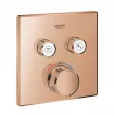 Unitate comanda Grohe 29124DA0, SmartControl, termostat, 2 iesiri, necesita valva, lucios, cupru