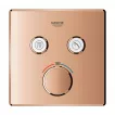 Unitate comanda Grohe 29124DA0, SmartControl, termostat, 2 iesiri, necesita valva, lucios, cupru