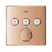 Unitate comanda Grohe 29126DA0, SmartControl, termostat, 3 iesiri, necesita valva, lucios, cupru