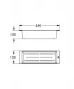 Vas chiuveta Grohe 40853GN0, 490 x 150 x 100 mm, otel inoxidabil, mat, auriu
