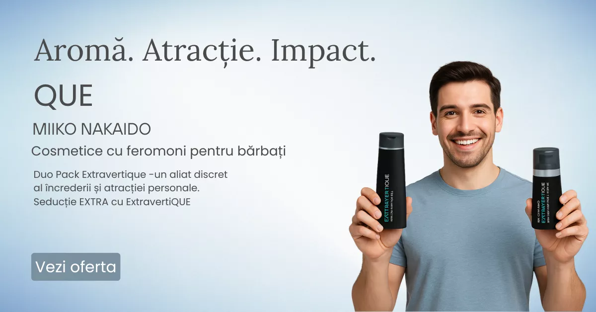 Duo Pack ExtravertiQUE - Cosmetice cu feromoni pentru bărbați. Pachet Promo. Livrare Gratuită. Stoc limitat.