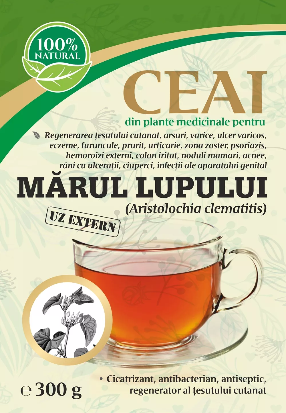 Ceai de Mărul Lupului UZ EXTERN 300 gr., [],edera.ro