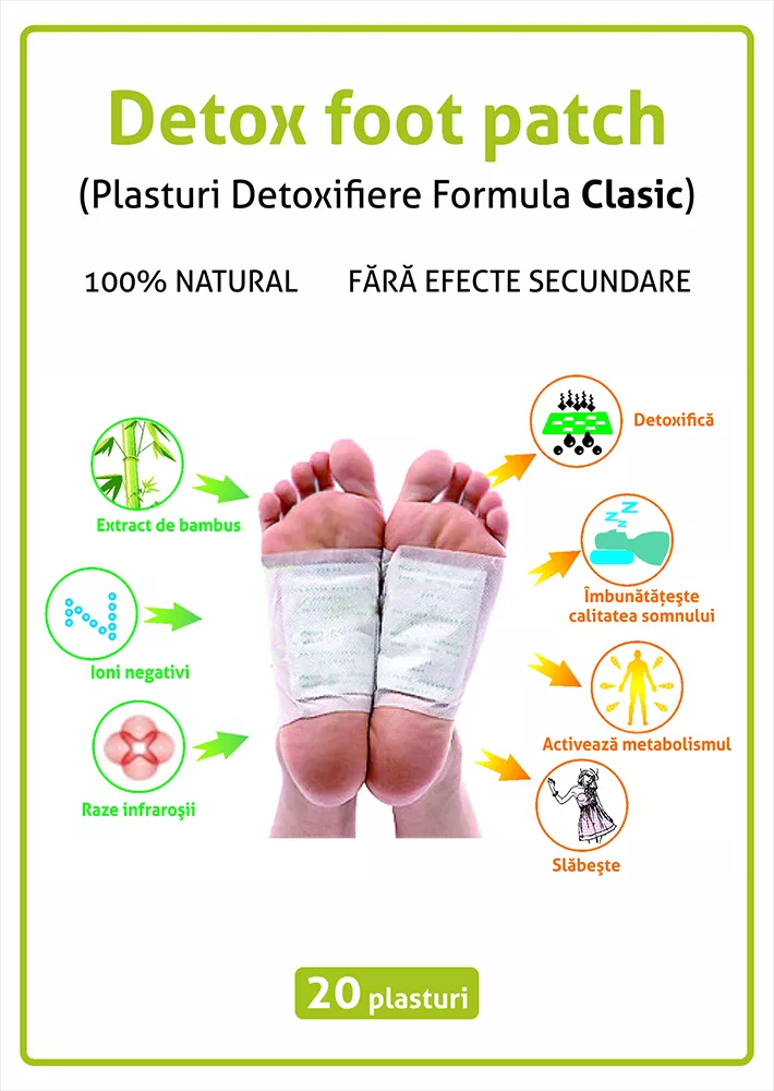 Plasturi Detoxifiere Formula Clasic Set 20 bucăţi , [],edera.ro