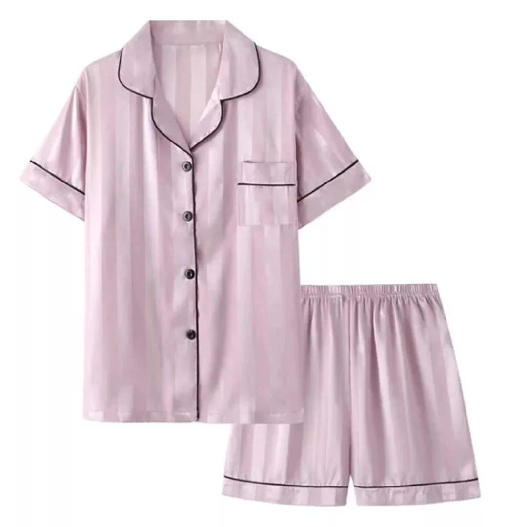 Set pijama scurtă din satin, [],edera.ro