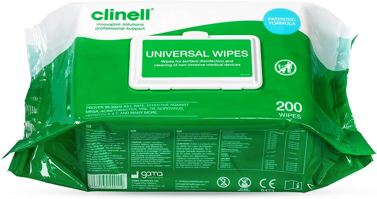 Clinell Universal 200 - Lavete dezinfectante pentru suprafețe
