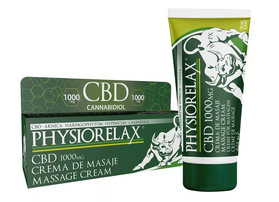 Crema antiinflamatoare pentru masaj cu CBD, Physiorelax CBD 1000mg, 75 ml, [],pharmazone.ro