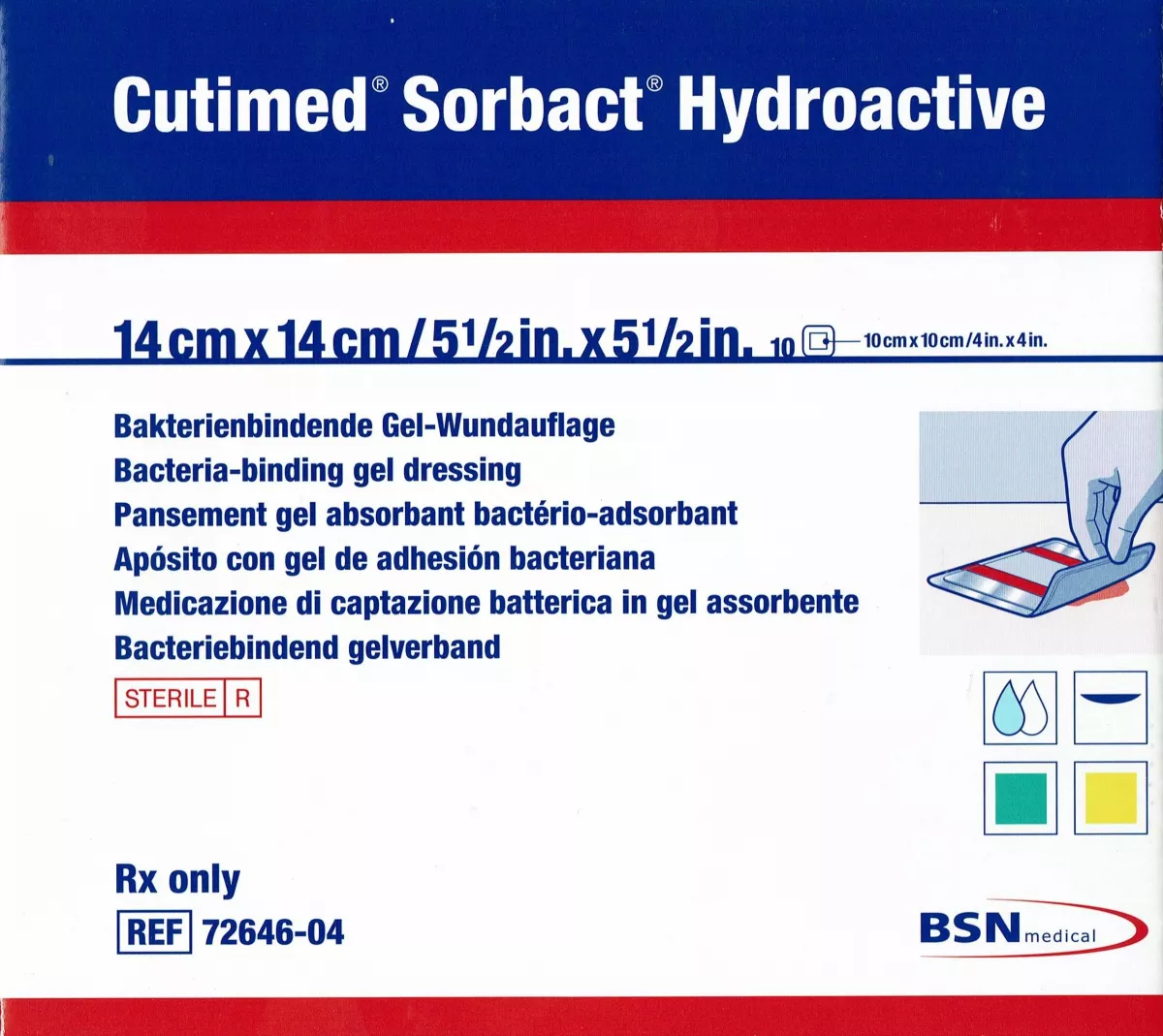 Pansament antimicrobian Cutimed Sorbact Hydroactive 7cm x 8.5cm, o bucata