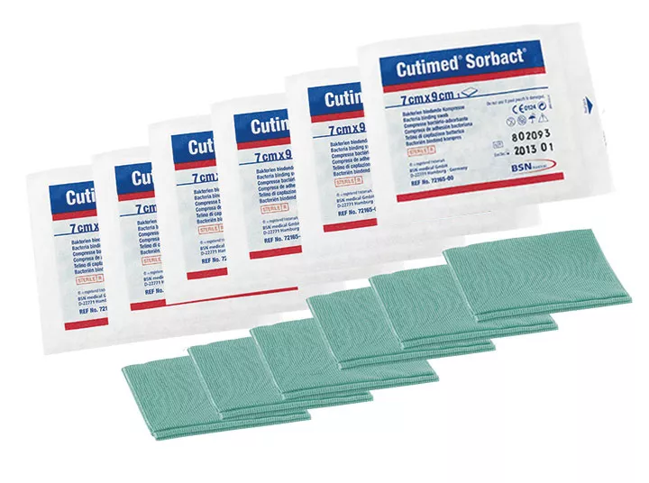 Pansament antimicrobian tip compresa Cutimed Sorbact 4cm x 6cm