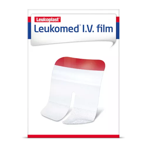 Plasturi transparenti fixare branula Leukomed IV film pediatric, cutie 50buc, 4.5cmx4.5cm