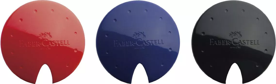 ASCUTITOARE PLASTIC SIMPLA UFO ROSU-ALBASTRU-NEGRU FABER-CASTELL