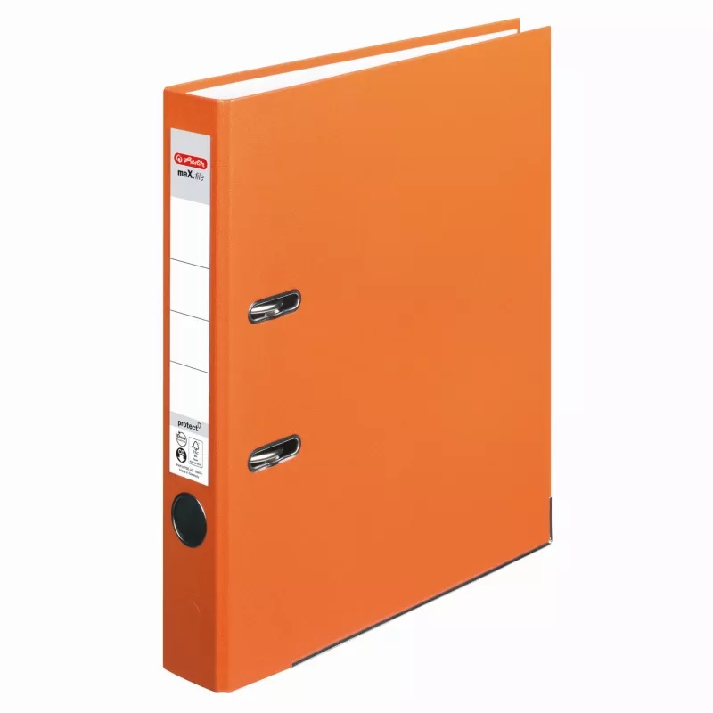 Biblioraft A4 5cm, PP, culoare portocaliu, Herlitz