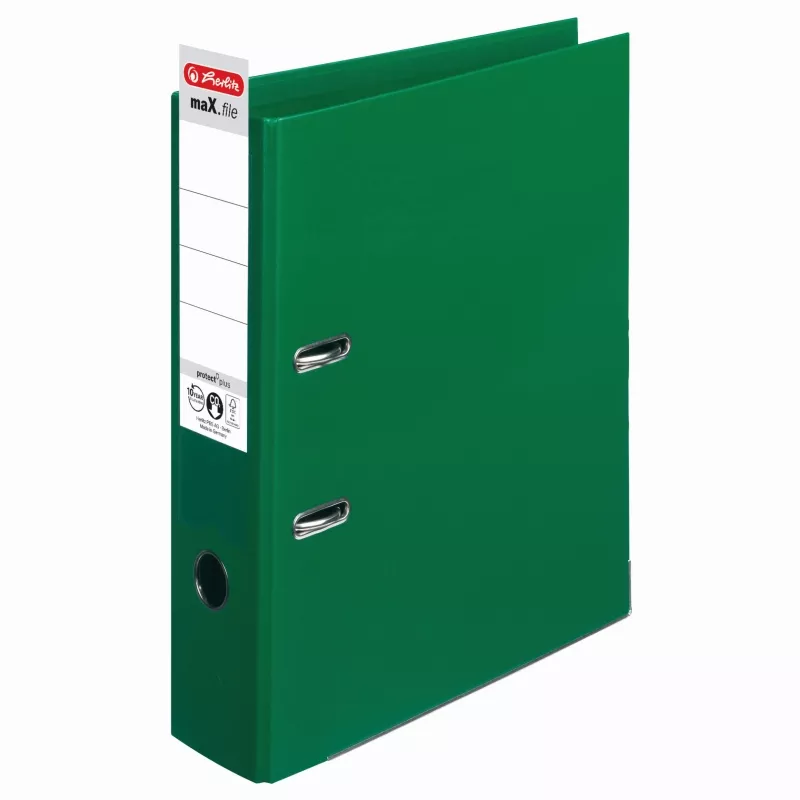 Biblioraft A4 8cm, PP, chromocolor (interior-exterior), culoare verde