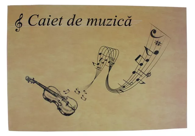 Caiet muzica 17*24 cm , 16 file My School EVOffice, [],crtbirotica.ro