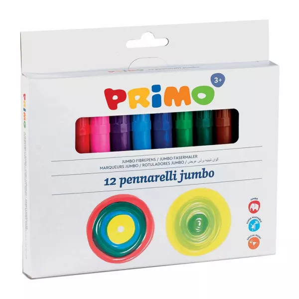 Markere colorate Morocolor Primo Jumbo, 12 culori/cutie, [],crtbirotica.ro