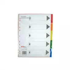 Separatoare plastic 5/6/10/12 culori/set Evoffice 5