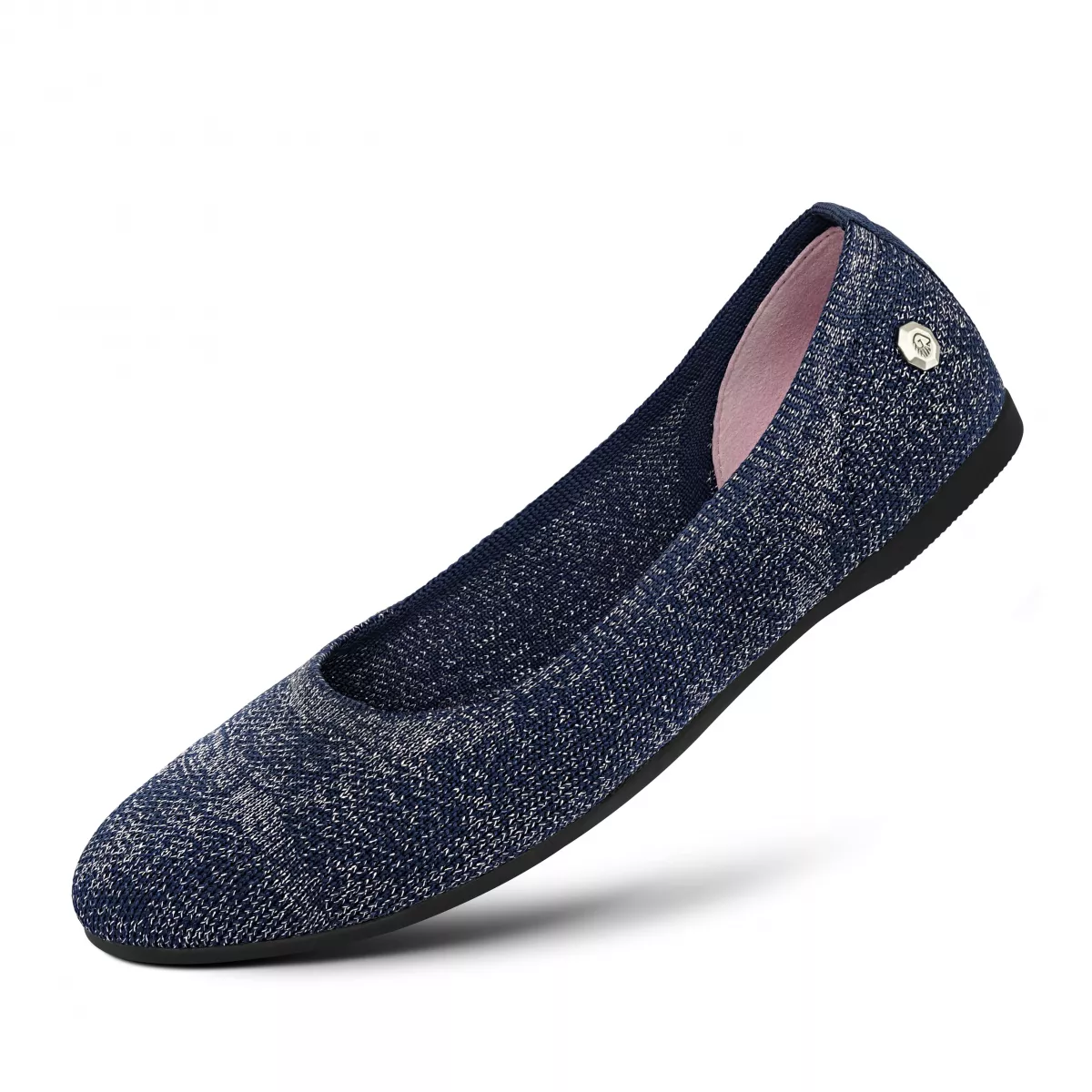 Eco Ballerinas bleumarin argintiu 36