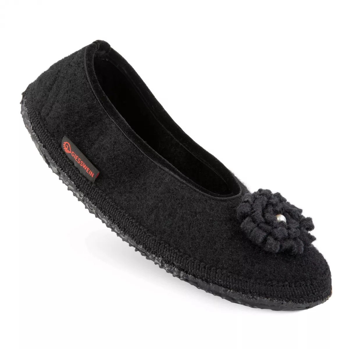 Papuci de casa din lana, model Landau, negru 36