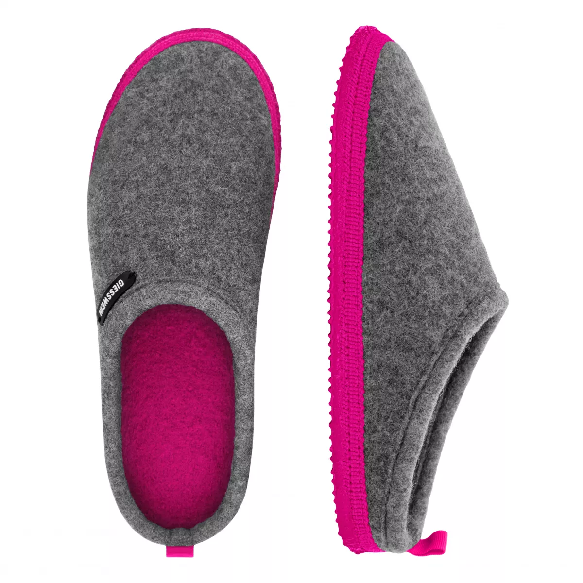 Papuci de casa din lana, Woolpops, gri pink 36