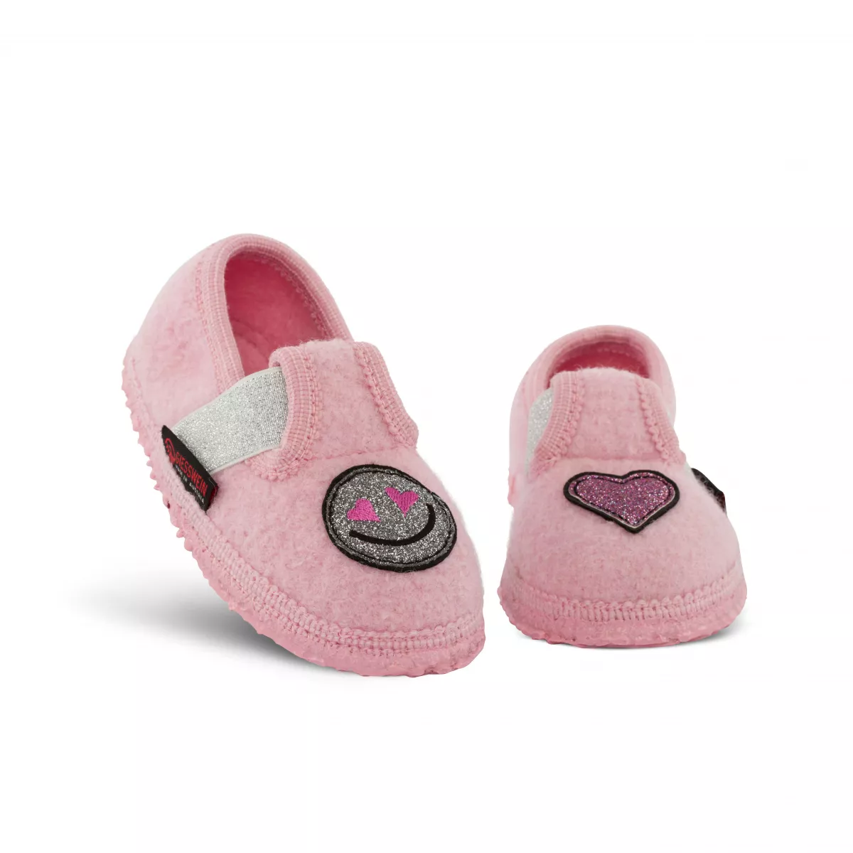 Papuci de casa Tutzing, din lana, model fetite, roz 24
