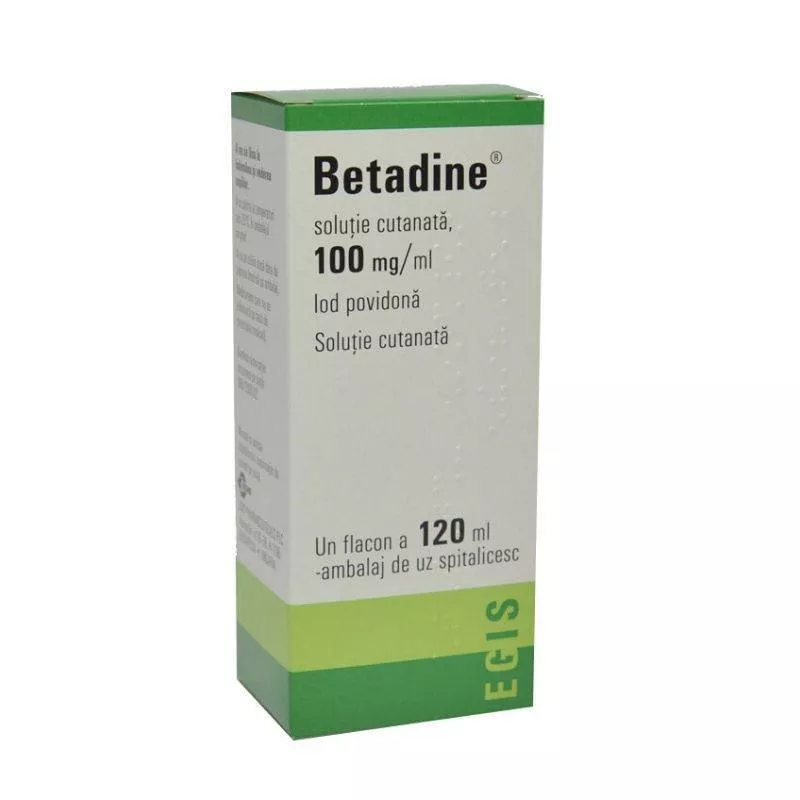 Betadine Solutie 10%, 120 ml