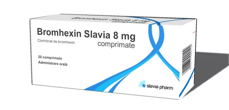 Bromhexin Slavia, 8 mg, 20 Comprimate, Slavia Pharm