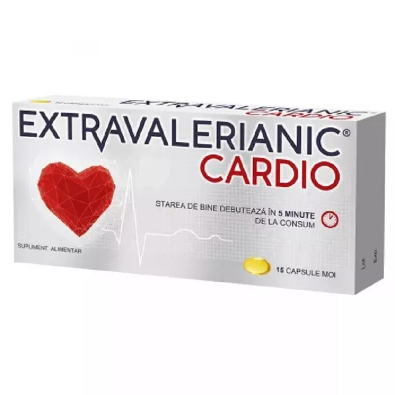 Extravalerianic Cardio, 15 capsule moi, Biofarm