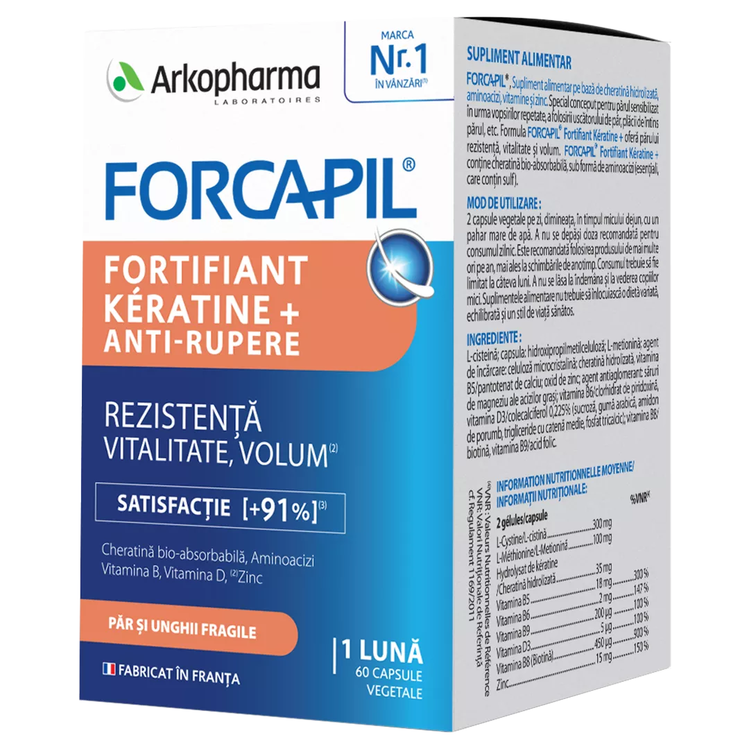 Forcapil Fortifiant  Keratina+  60 Capsule