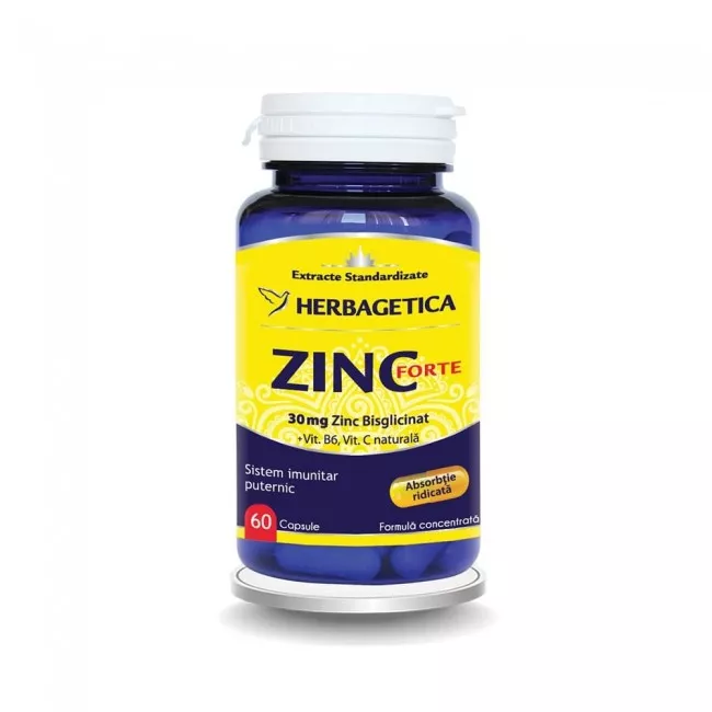 Herbagetica Zinc Forte  , 60 Caspsule