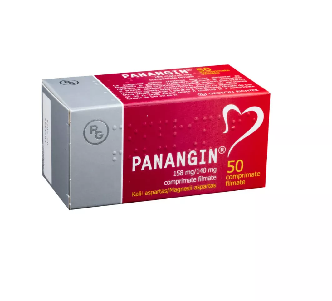 Panangin, 158 mg/140 mg, 50 Comprimate Filmate, Gedeon Richter