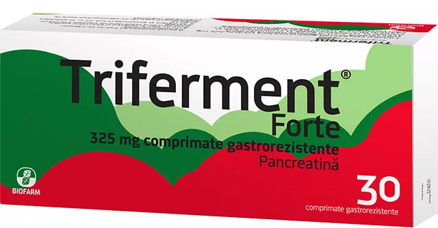 Triferment Forte, 325 mg, 30 Comprimate Gastrorezistente, Biofarm