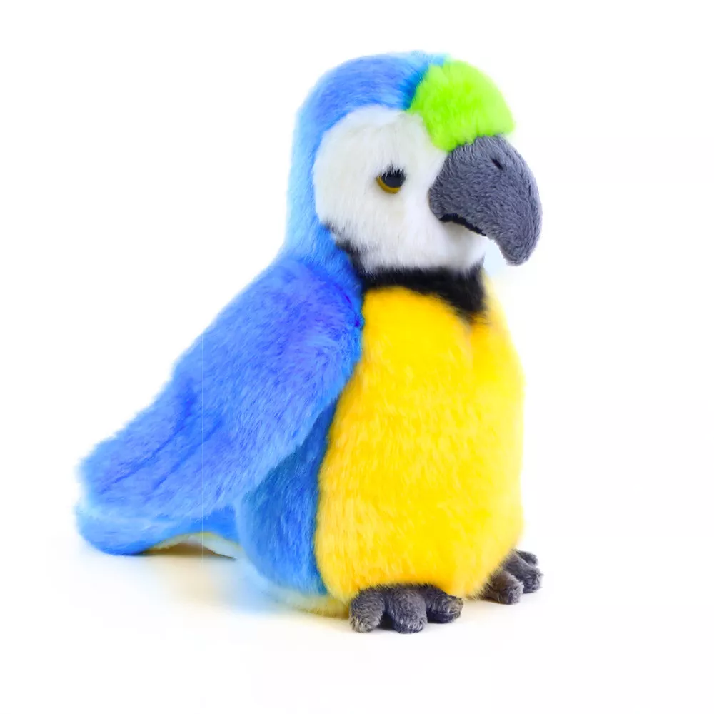 Jucărie din pluș - Papagal albăstrui, 19 cm